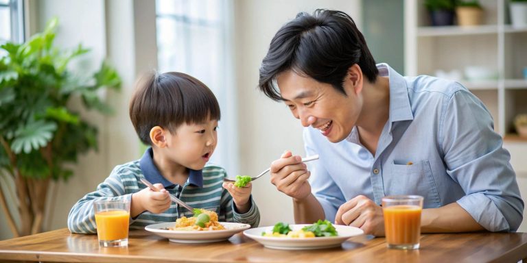 parent-with-their-child-eating-food